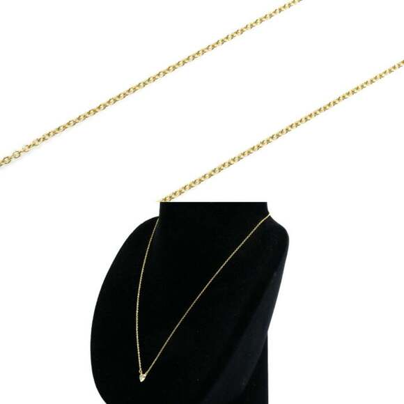 TIFFANY 18k Gold Diamond Heart Necklace - Picture 4 of 5